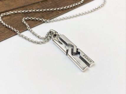 Gucci H-Pendant Couple Necklace Silver view 4