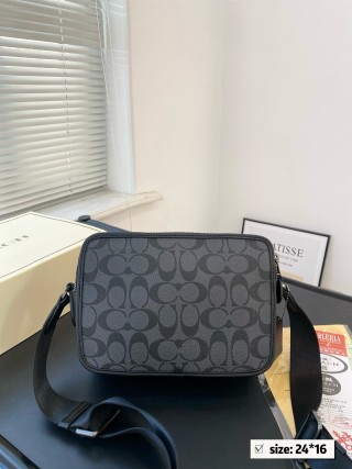 Coach Charter 24 Monogram Crossbody Bag Black