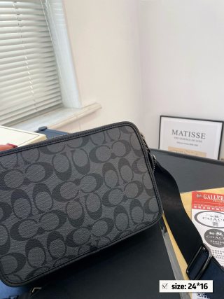 Coach Charter 24 Monogram Crossbody Bag Black view 2