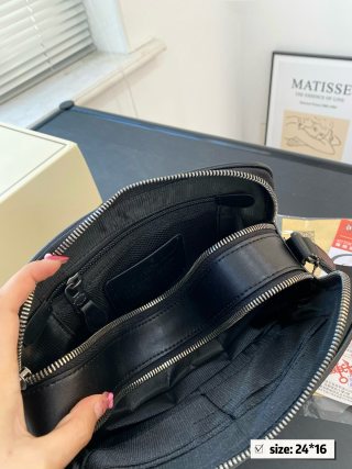 Coach Charter 24 Monogram Crossbody Bag Black view 8