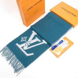 Louis Vuitton LV Monogram Wool Cashmere Scarf - Teal
