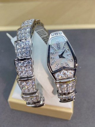 Bulgari Serpenti Two-Coil White Gold Diamond Watch