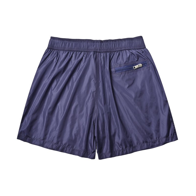 Navy Nylon High-Waist Shorts view
