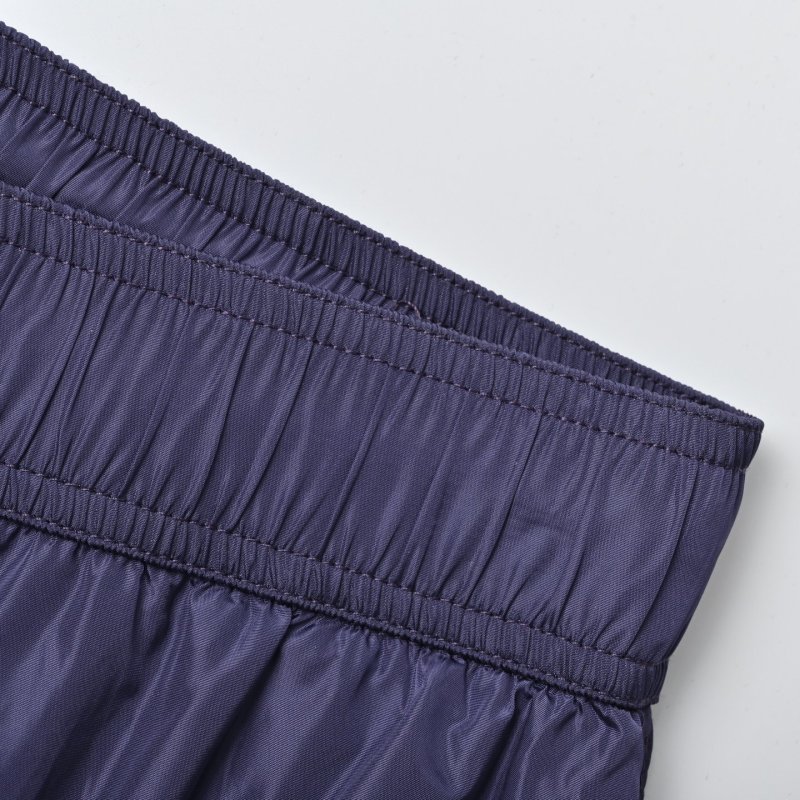 Navy Nylon High-Waist Shorts view