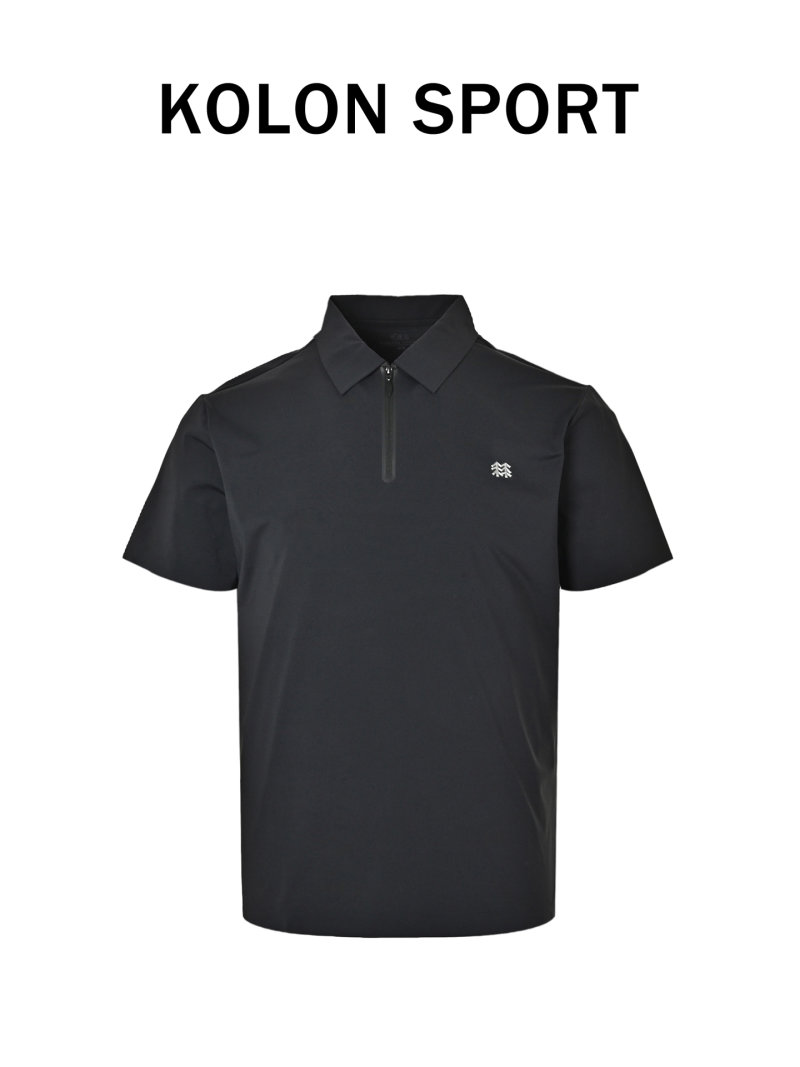 Kolon Sport Half-Zip Speed-Dry Polo Shirt Black view