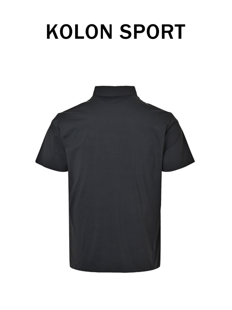 Kolon Sport Half-Zip Speed-Dry Polo Shirt Black view