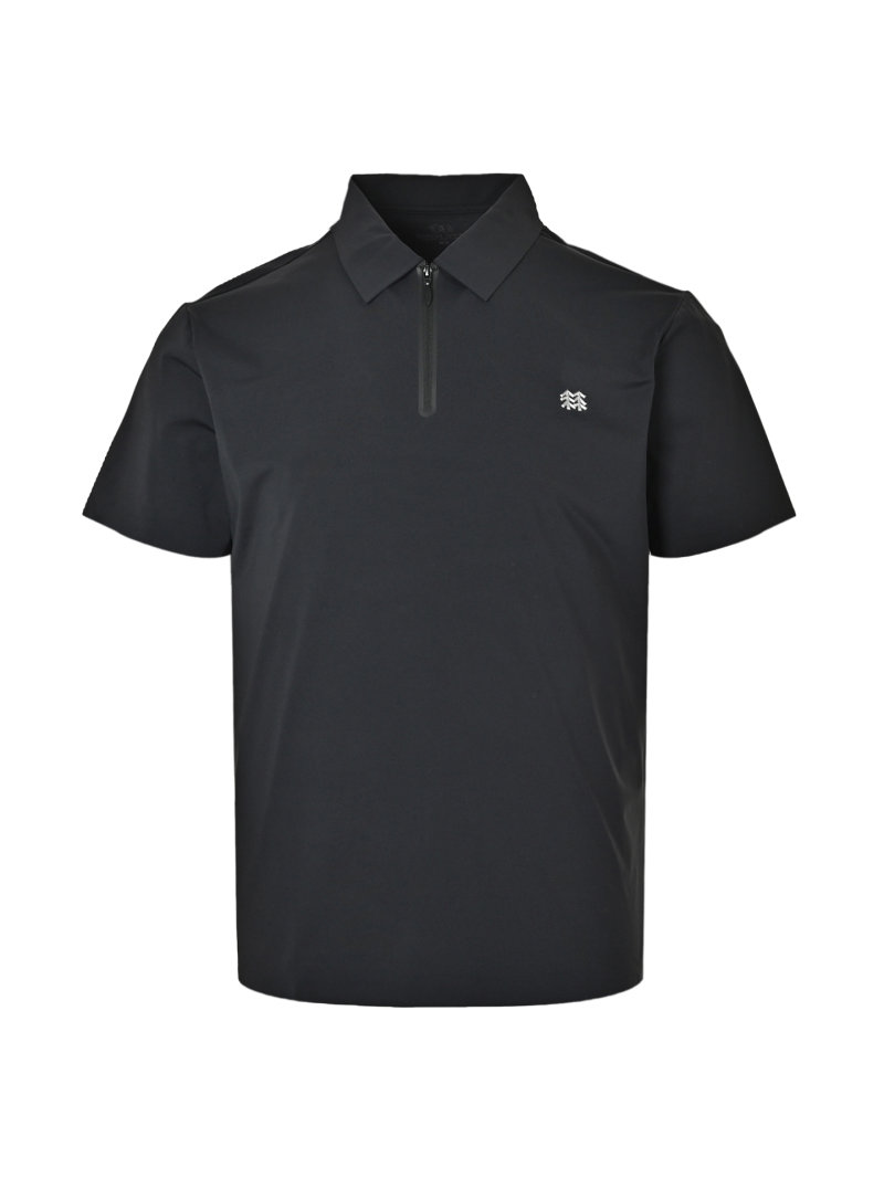 Kolon Sport Half-Zip Speed-Dry Polo Shirt Black view