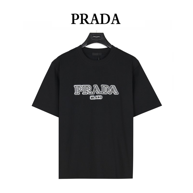 Prada Milano Black Short Sleeve T-Shirt view