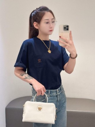 Versace Navy Crew Neck Short Sleeve T-Shirt view 2