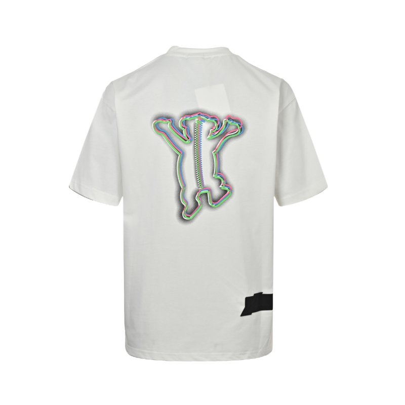 White Neon Bear Graphic T-Shirt view