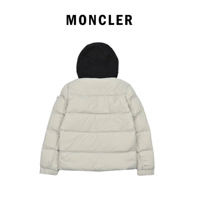 Cream & Black Reversible Puffer Down Jacket view