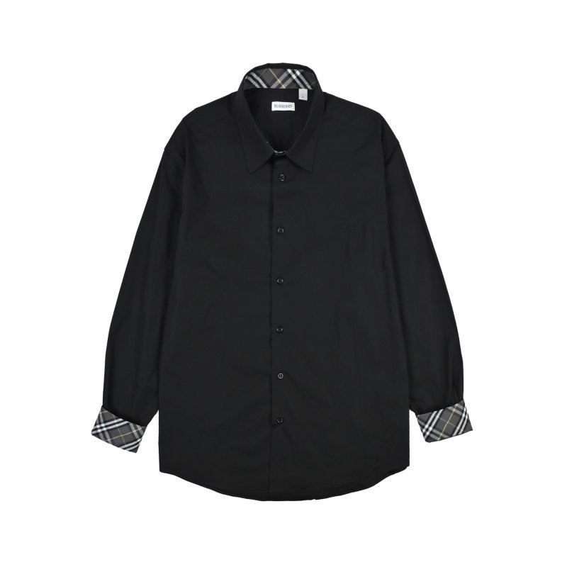 Black Long-Sleeve Button-Up Shirt view