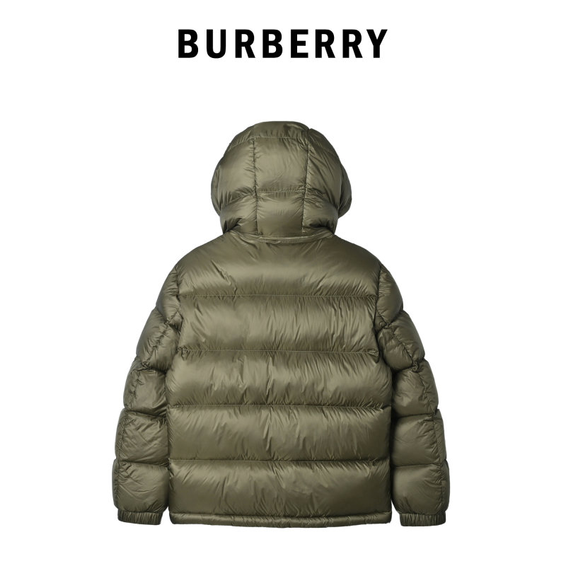 Women's Sage Green Puffer Down Jacket with Hood view