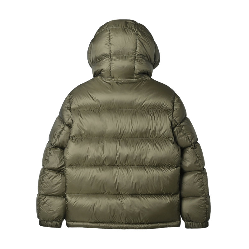 Women's Sage Green Puffer Down Jacket with Hood view