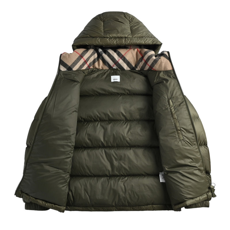 Women's Sage Green Puffer Down Jacket with Hood view