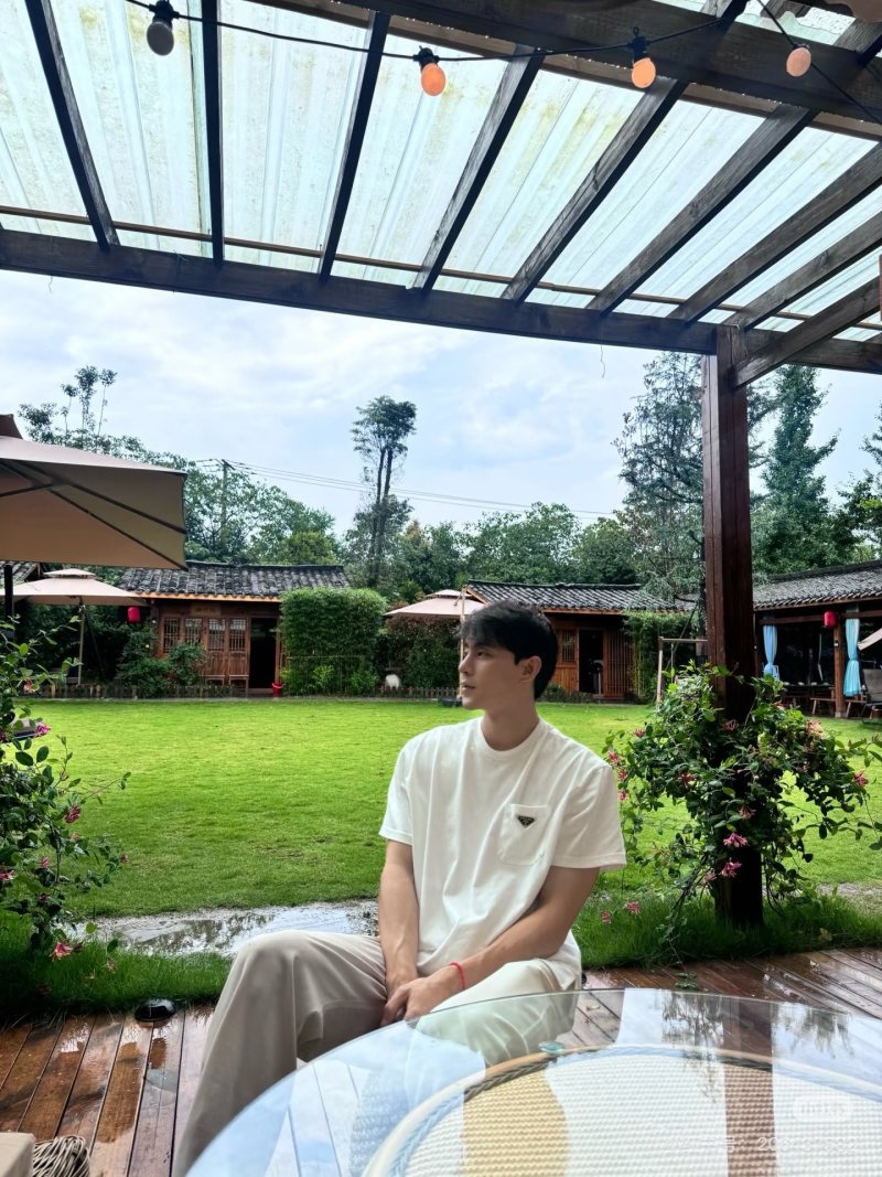 White Short Sleeve T-Shirt with Chest Pocket Detail view