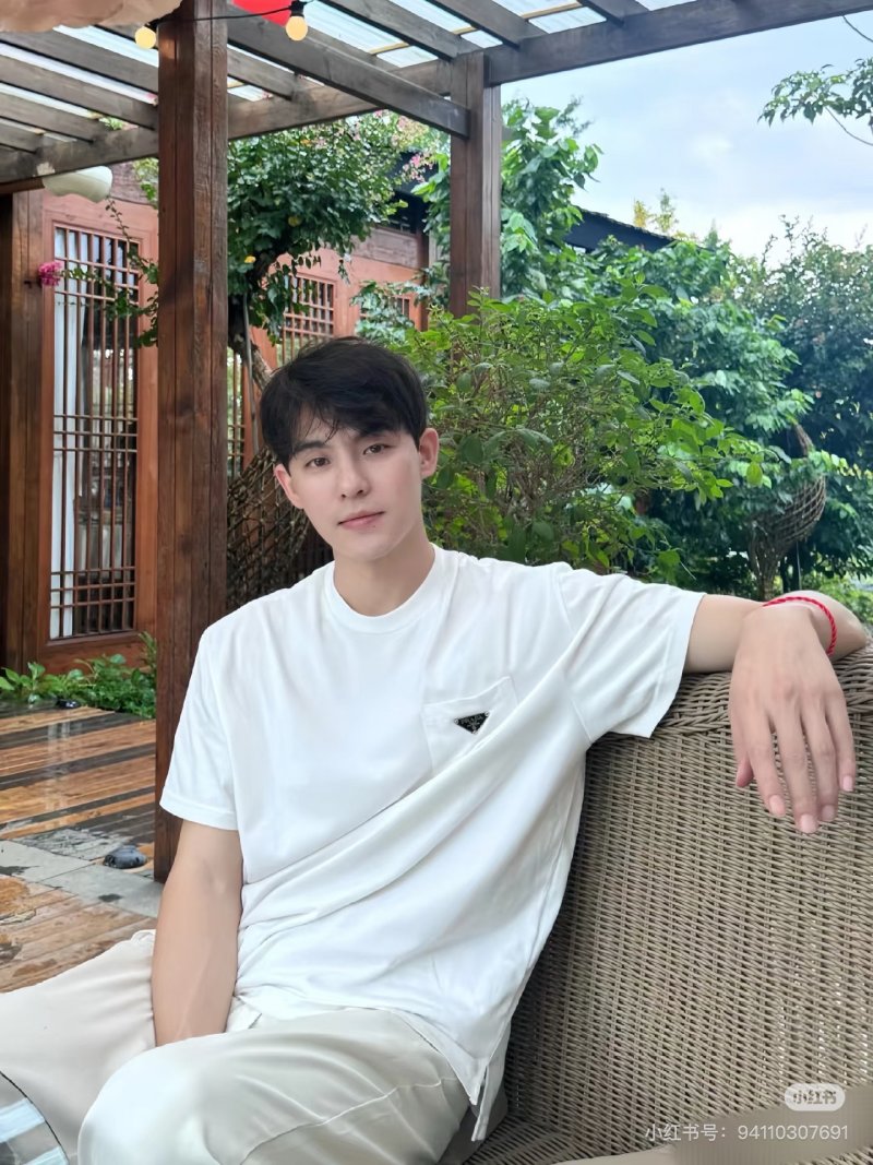 White Short Sleeve T-Shirt with Chest Pocket Detail view