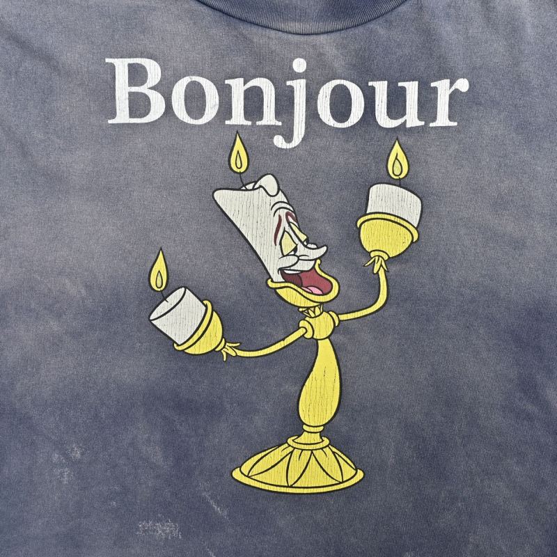 Navy Blue Graphic T-Shirt with Candlestick Print view