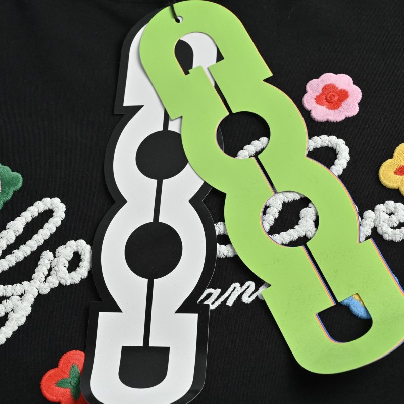 Good Loves Brand Black Long Sleeve T-Shirt with Colorful Embroidery view