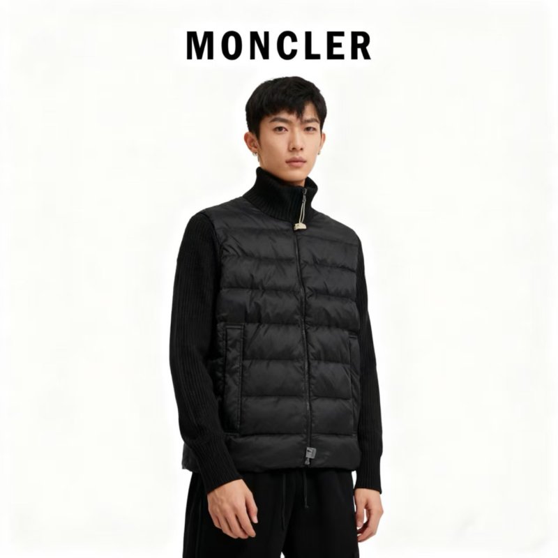 Moncler Black Down Puffer Vest Jacket