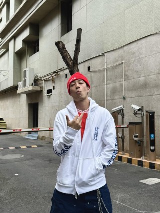 Chrome Hearts White Zip Hoodie with Gothic Sleeve Print view 7