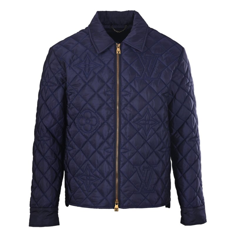 Burberry Navy Quilted Zip Jacket view