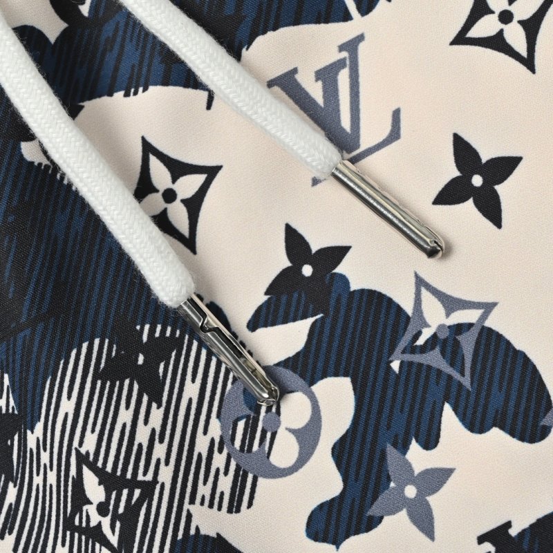 Louis Vuitton Monogram Print Shorts Cream Navy view