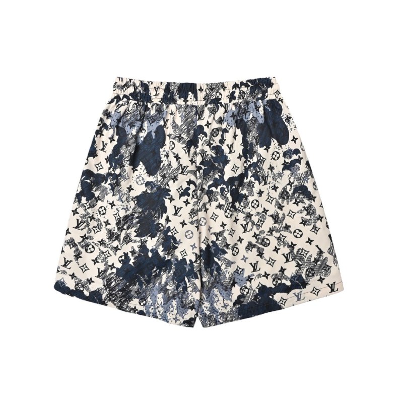 Louis Vuitton Monogram Print Shorts Cream Navy view