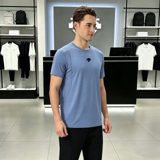 Burberry Equestrian Knight Embroidered T-Shirt Slate Blue