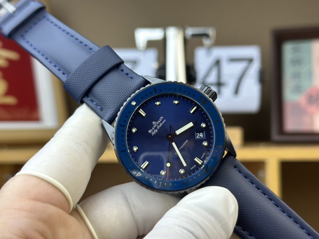 Blancpain Fifty Fathoms Ceramic Blue Dial Watch view