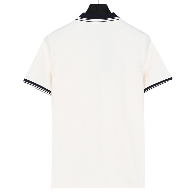 Gucci Chest Emblem Polo Shirt - Cream/Navy view