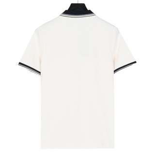 Gucci Chest Emblem Polo Shirt - Cream/Navy view 3