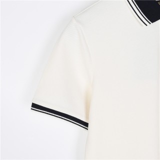 Gucci Chest Emblem Polo Shirt - Cream/Navy view 5
