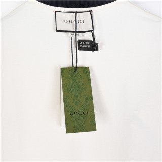 Gucci Chest Emblem Polo Shirt - Cream/Navy view 6