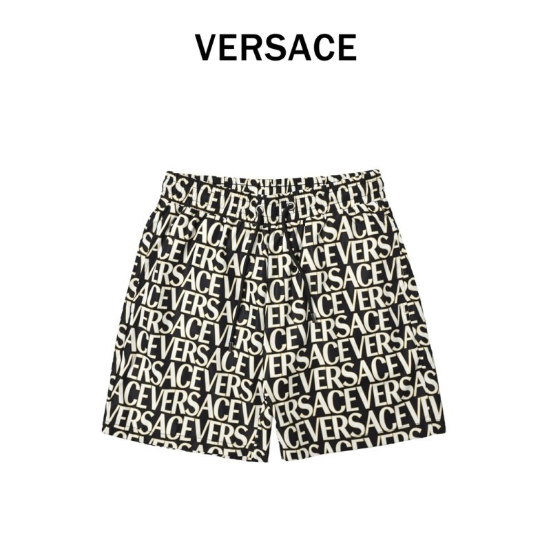 Black & White All-Over Logo Print Shorts view