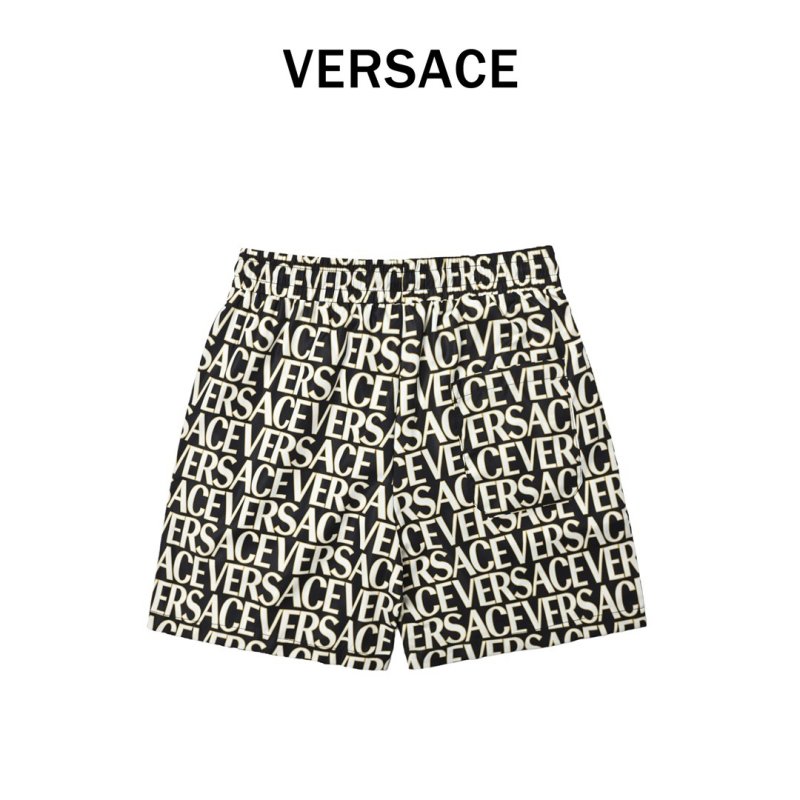 Black & White All-Over Logo Print Shorts view