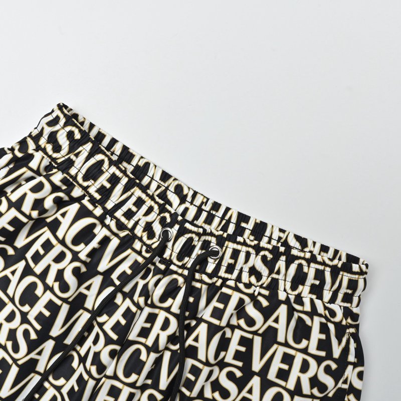 Black & White All-Over Logo Print Shorts view
