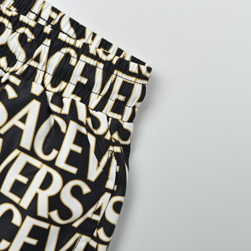 Black & White All-Over Logo Print Shorts view