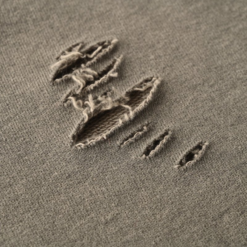 Essentials Grey Distressed Logo Hoodie view