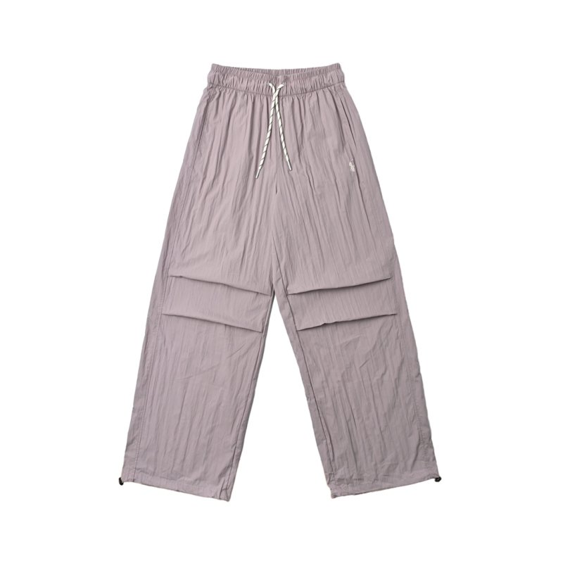 Lavender Wide-Leg Drawstring Pants view