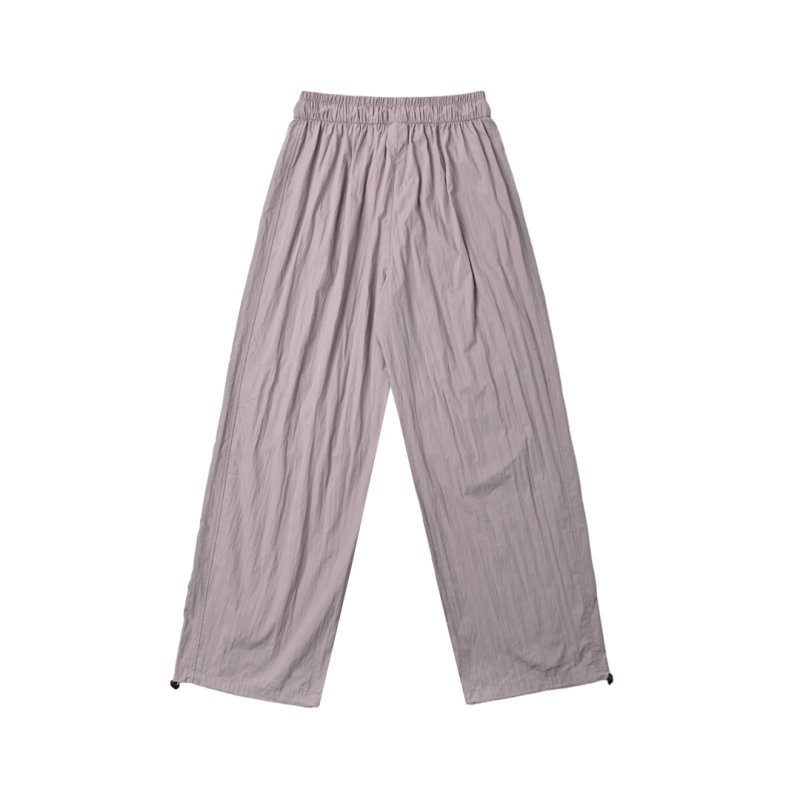 Lavender Wide-Leg Drawstring Pants view