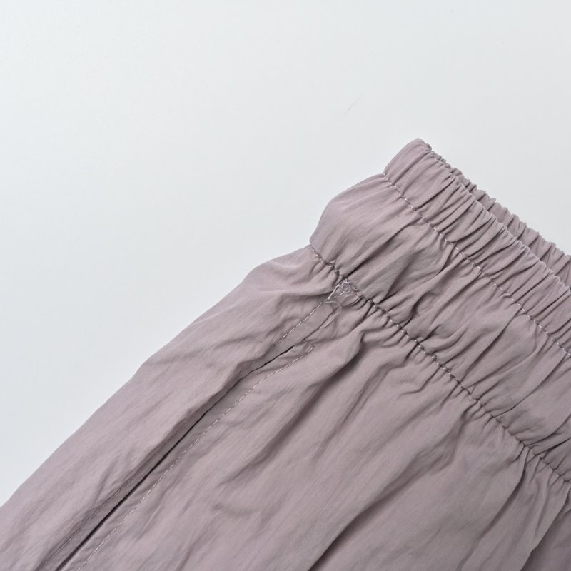 Lavender Wide-Leg Drawstring Pants view