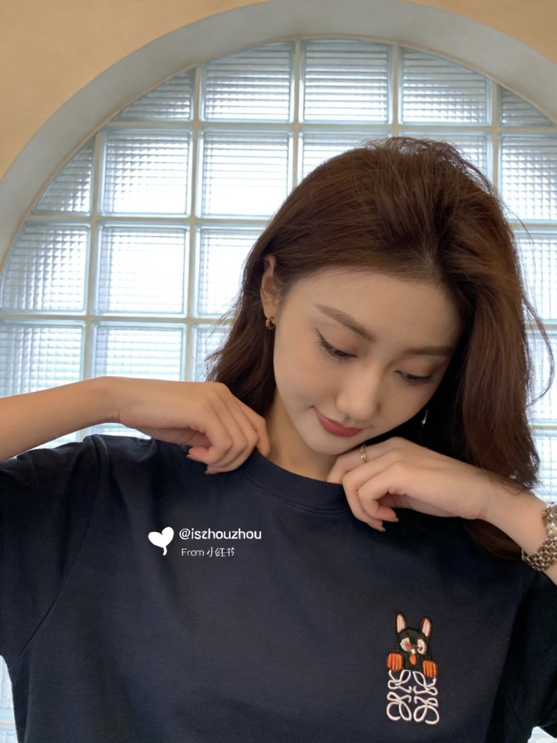 Navy Oversized Graphic Tee with Embroidered Logo view