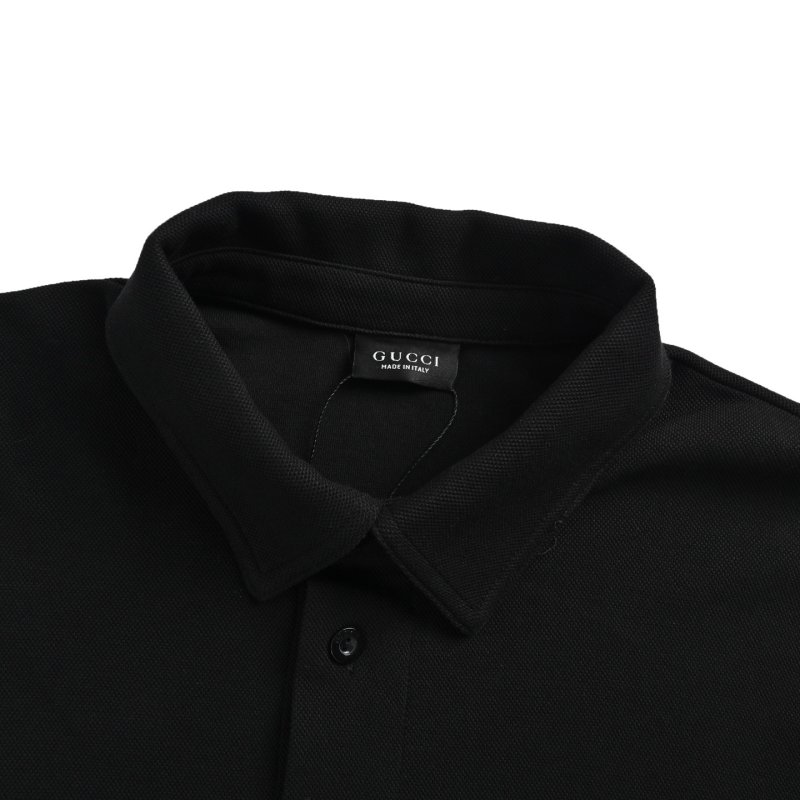 Chrome Hearts Black Button-Up Shirt with Embroidered Cross view
