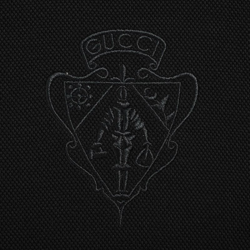 Chrome Hearts Black Button-Up Shirt with Embroidered Cross view