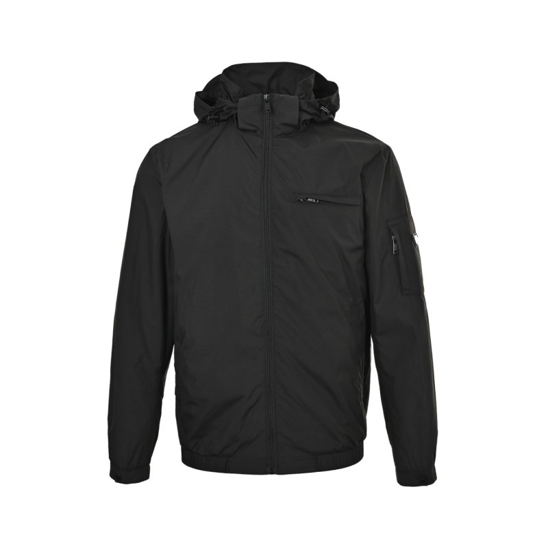 Stone Island Black Hooded Windbreaker Jacket view