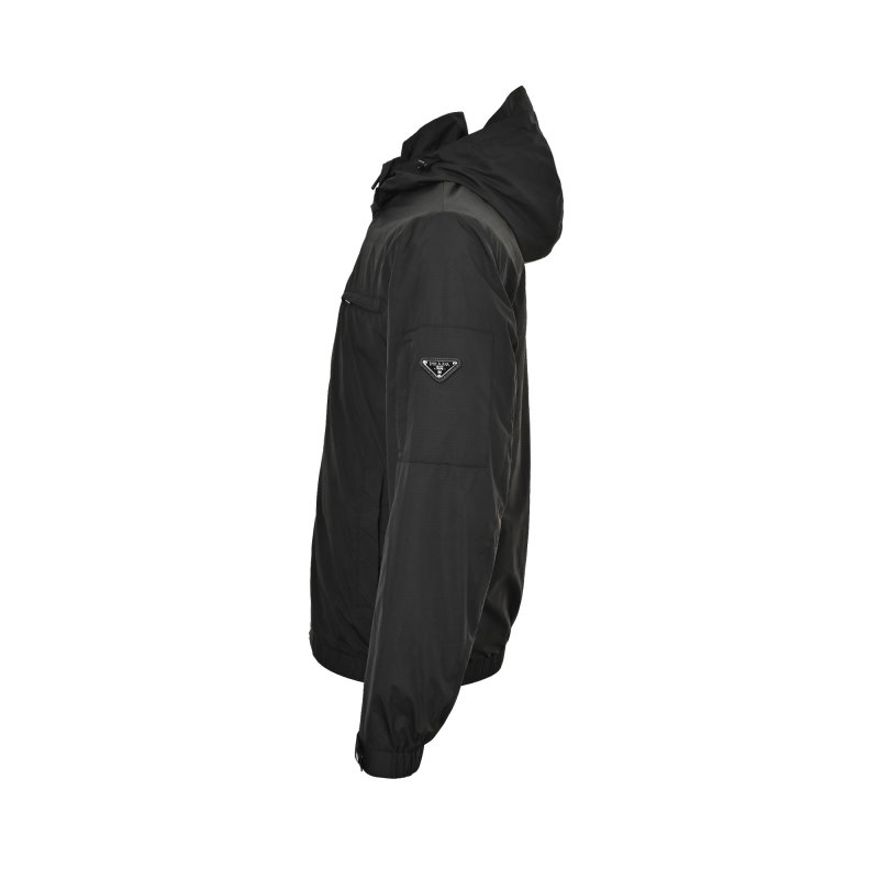 Stone Island Black Hooded Windbreaker Jacket view