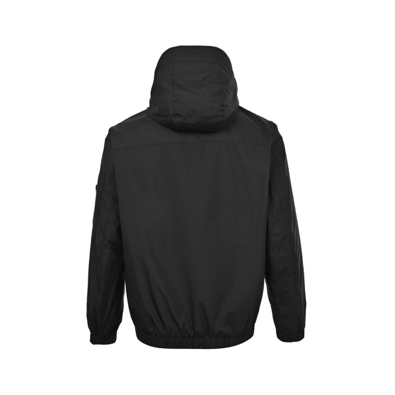 Stone Island Black Hooded Windbreaker Jacket view