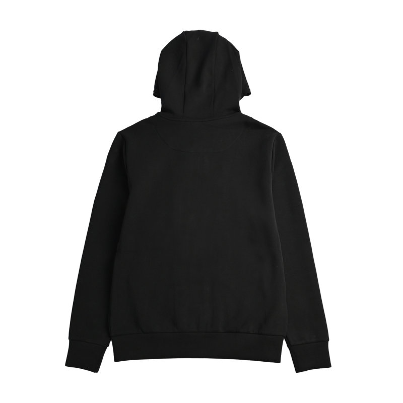 Black Zip Hoodie Jacket with Contrast Drawstrings view