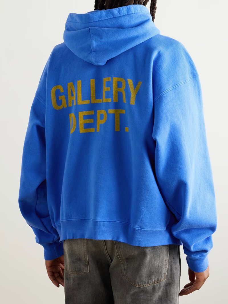 Gallery Dept Royal Blue Oversized Logo Hoodie